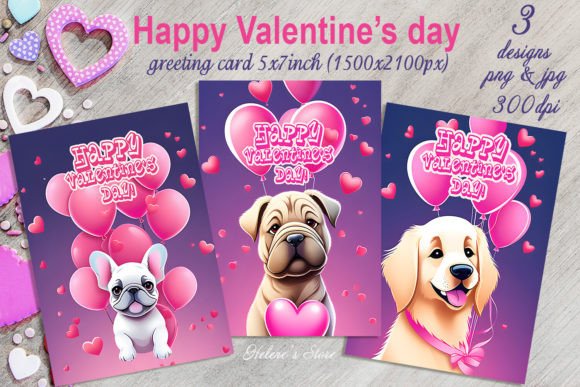Download Cute Dog Valentine's Card Sublimation - Premium Bundle