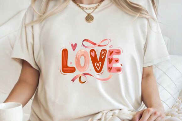 Download Valentine Love Doodle T-shirt Design PNG - Premium Bundle